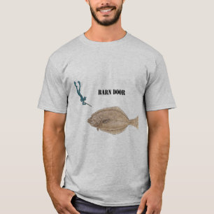 フリーダイビングの槍魚と大きなハリボット Tシャツ
