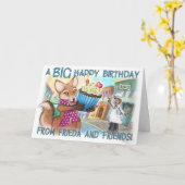 フリーダテール誕生日カード カード (黄色い花)