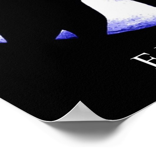 フリーダムやる気を起こさせるウルフハウシルエットポスター ポスター (角)