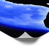 フリーダムやる気を起こさせるウルフハウリングバーチカルポスター ポスター (角)