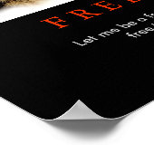 フリーダムやる気を起こさせるスピリットウルフアイポスター ポスター (角)