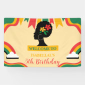 フリーダムアフロ黒人歴史月誕生日会 横断幕 (横)