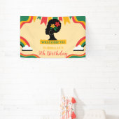 フリーダムアフロ黒人歴史月誕生日会 横断幕 (インサイチュ)