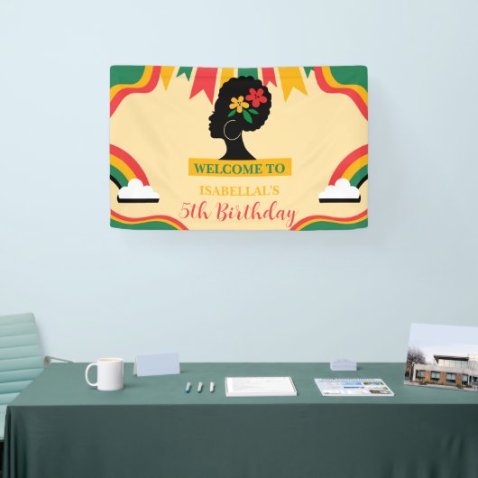 フリーダムアフロ黒人歴史月誕生日会 横断幕 (トレードショー)