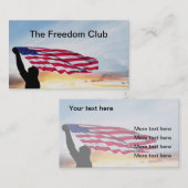 フリーダムアメリカンフラグテーマ 名刺 (正面/裏面)