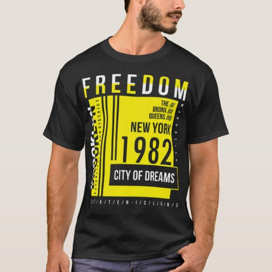フリーダムイエローカラー Tシャツ (正面)