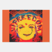 フリーダムイエロースマイリーフェイス ラッピングペーパーシート (正面3)