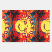 フリーダムイエロースマイリーフェイス ラッピングペーパーシート (正面2)