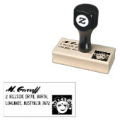 フリーダムイエロースマイリーフェイス ラバースタンプ (押印)