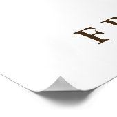 フリーダムイーグルやる気を起こさせるブラウンポップ・アートのアートポスター ポスター (角)