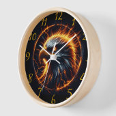 フリーダムイーグルスの炎 壁時計 (傾斜)