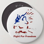 フリーダムイーグルボタン 缶バッジ (正面&裏面)