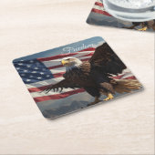 フリーダムイーグル スクエアペーパーコースター (アングル)