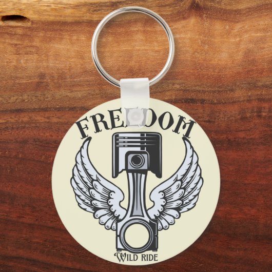 フリーダムウイングピストンバイクヴィンテージ キーホルダー (正面)