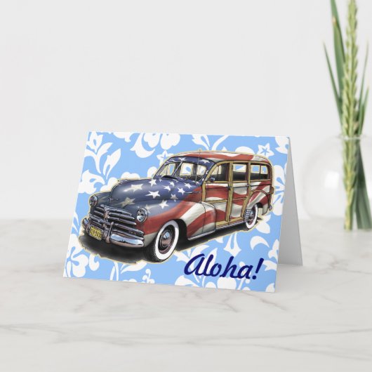 フリーダムウッディハワイアングリーティングカード カード (正面)