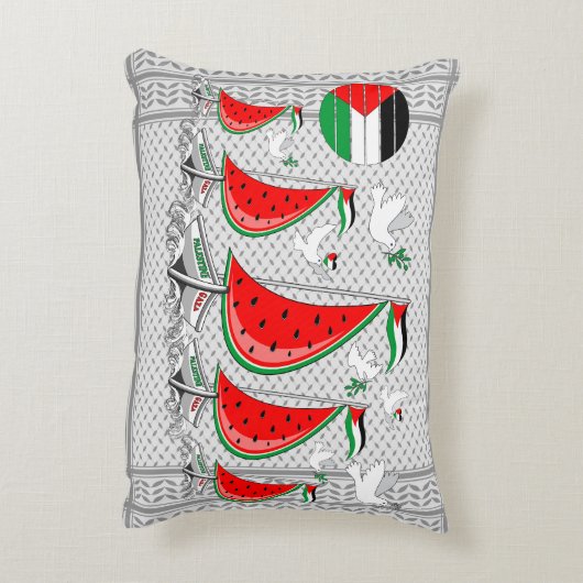 フリーダムグローバルスムード浮力船でガザへ アクセントクッション (裏面(縦))