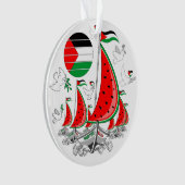 フリーダムグローバルスムード浮力船でガザへ オーナメント (正面)