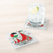 フリーダムグローバルスムード浮力船でガザへ ガラスコースター (アングル)