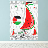 フリーダムグローバルスムード浮力船でガザへ キャンバスプリント (インサイチュ (ウッドフロア))