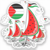 フリーダムグローバルスムード浮力船でガザへ シール (正面)