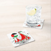 フリーダムグローバルスムード浮力船でガザへ スクエアペーパーコースター (インサイチュ)