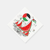 フリーダムグローバルスムード浮力船でガザへ スタンダードカクテルナプキン (角)