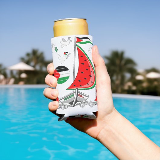 フリーダムグローバルスムード浮力船でガザへ スリム缶クーラー (インサイチュ プール)