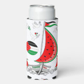 フリーダムグローバルスムード浮力船でガザへ スリム缶クーラー (Seltzer正面)