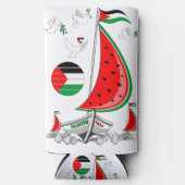 フリーダムグローバルスムード浮力船でガザへ スリム缶クーラー (正面)