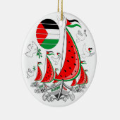 フリーダムグローバルスムード浮力船でガザへ セラミックオーナメント (右)