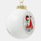 フリーダムグローバルスムード浮力船でガザへ セラミックボールオーナメント (左)