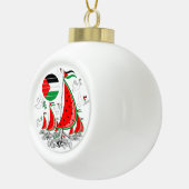 フリーダムグローバルスムード浮力船でガザへ セラミックボールオーナメント (右)