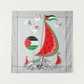 フリーダムグローバルスムード浮力船でガザへ タペストリー (正面)