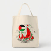 フリーダムグローバルスムード浮力船でガザへ トートバッグ (正面)