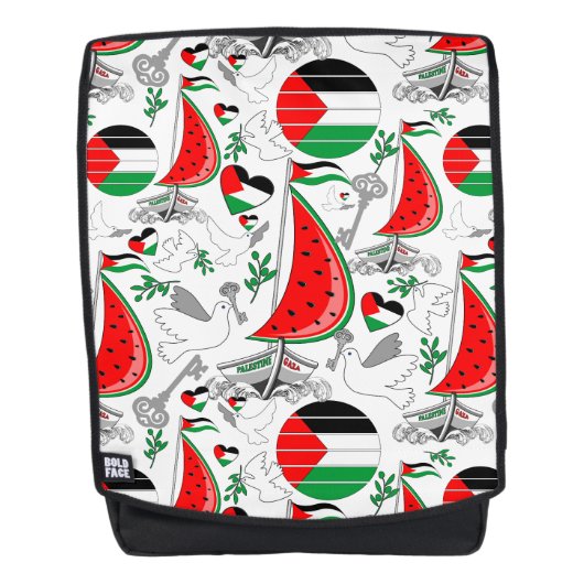 フリーダムグローバルスムード浮力船でガザへ バックパック (正面)