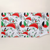 フリーダムグローバルスムード浮力船でガザへ ビーチタオル (正面)