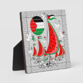 フリーダムグローバルスムード浮力船でガザへ フォトプラーク (正面)