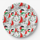 フリーダムグローバルスムード浮力船でガザへ ペーパープレート (正面)