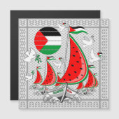 フリーダムグローバルスムード浮力船でガザへ マグネット招待状 (正面/裏面)