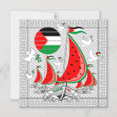 フリーダムグローバルスムード浮力船でガザへ マグネット招待状 (正面)