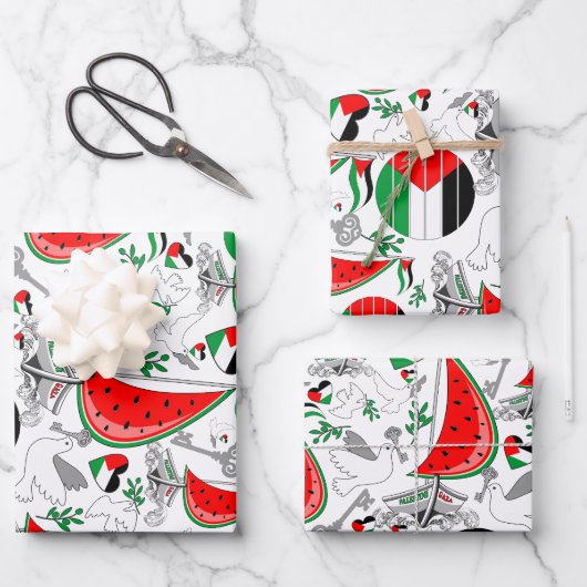 フリーダムグローバルスムード浮力船でガザへ ラッピングペーパーシート (正面)