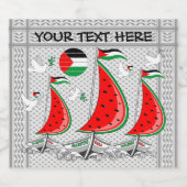 フリーダムグローバルスムード浮力船でガザへ リキュールボトルラベル (シングルラベル)