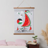 フリーダムグローバルスムード浮力船でガザへ 吊り下げ型タペストリー (寝室)