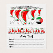 フリーダムグローバルスムード浮力船でガザへ 名刺 (外部フラット)