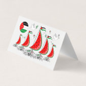 フリーダムグローバルスムード浮力船でガザへ 名刺 (裏面)