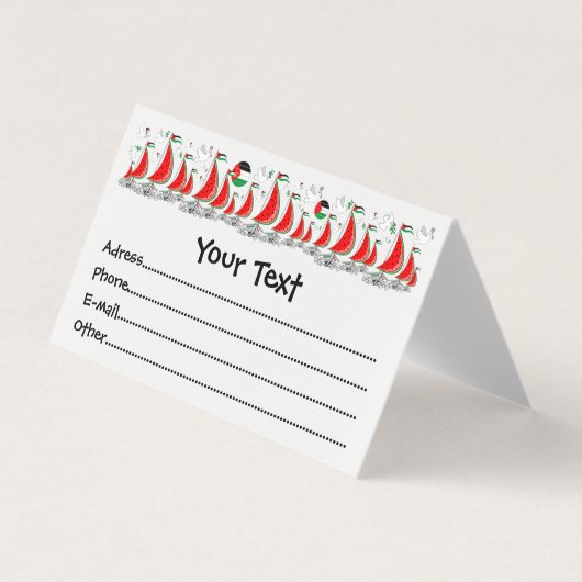 フリーダムグローバルスムード浮力船でガザへ 名刺 (正面)