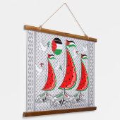 フリーダムグローバルSumudフロティーヤボートへガザ地区 吊り下げ型タペストリー (傾斜あり)