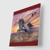 フリーダムスタン&イーグル愛国心 スクエア壁時計 (傾斜)