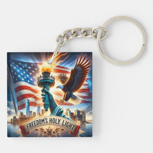 フリーダムズホーリーライトキーチェーン – 名誉とプライド キーホルダー (裏面)