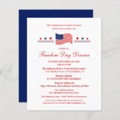 フリーダムデイディナーポリティカルファンドレイザー招待状 (正面/裏面)